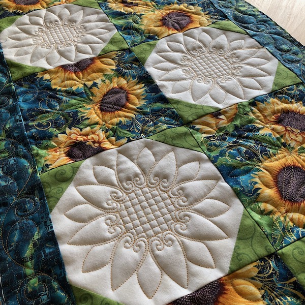 Sunflower block motif